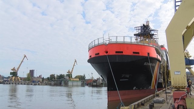 Klaipėdos uoste – statybos pramonės proveržis: į vandenį panardintas laivas vykdys svarbią misiją 