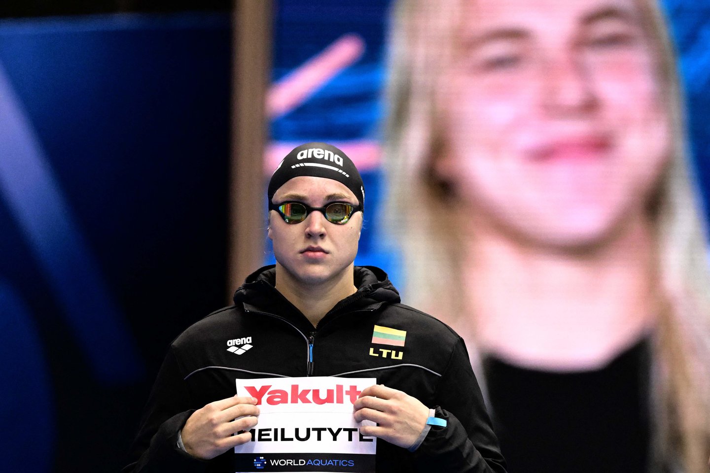 Rūta Meilutytė pasaulio čempionate iškovojo du aukso medalius.<br>AFP/Scanpix nuotr.