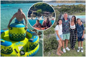 Šarūnas Jasikevičius su šeima – nepailstantys atostogautojai: pasinėrė į pramogas Annos Doukos gimtinėje