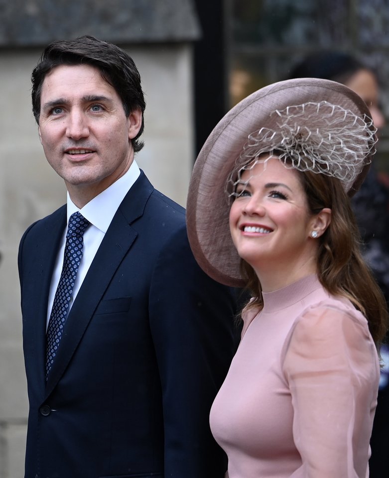  J. Trudeau su žmona.<br>EPA-ELTA nuotr.