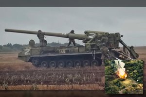 Ukrainos artilerija sunaikino galingiausią rusų turimą ginklą