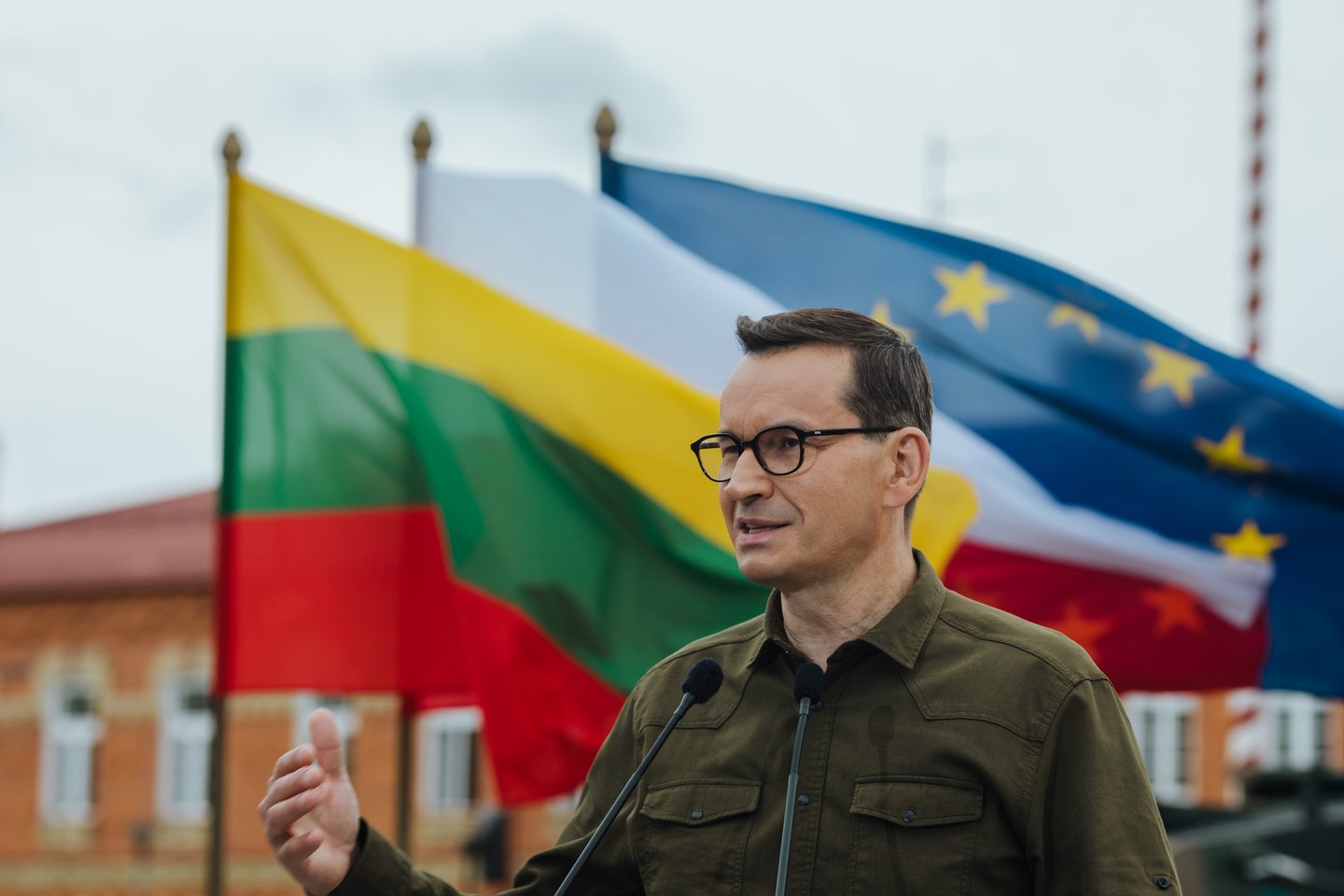 Prezidentas G.Nausėda ketvirtadienį Suvalkų krašte susitiko su Lenkijos ministru pirmininku M.Morawieckiu.<br>Lietuvos Respublikos Prezidento kanceliarijos nuotr.