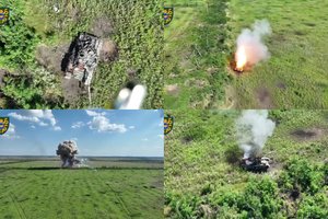 Pademonstravo pribloškiantį taiklumą: pataikius tiesiai į rusų tanko liuką, įsiplieskė įspūdingas ugnies geizeris