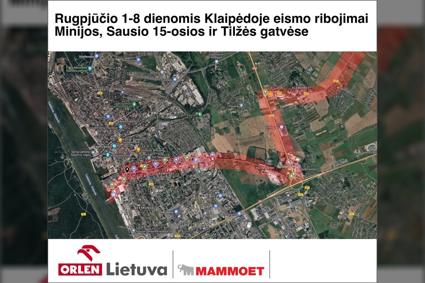 Ši kelionė labiausiai paveiks Klaipėdos, Kretingos, Skuodo ir Mažeikių rajonų gyventojus.<br>Klaipėdos miesto savivaldybės nuotr.