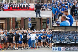 Poznanės „Lech“ sirgalių minia Kauną nudažė mėlynai