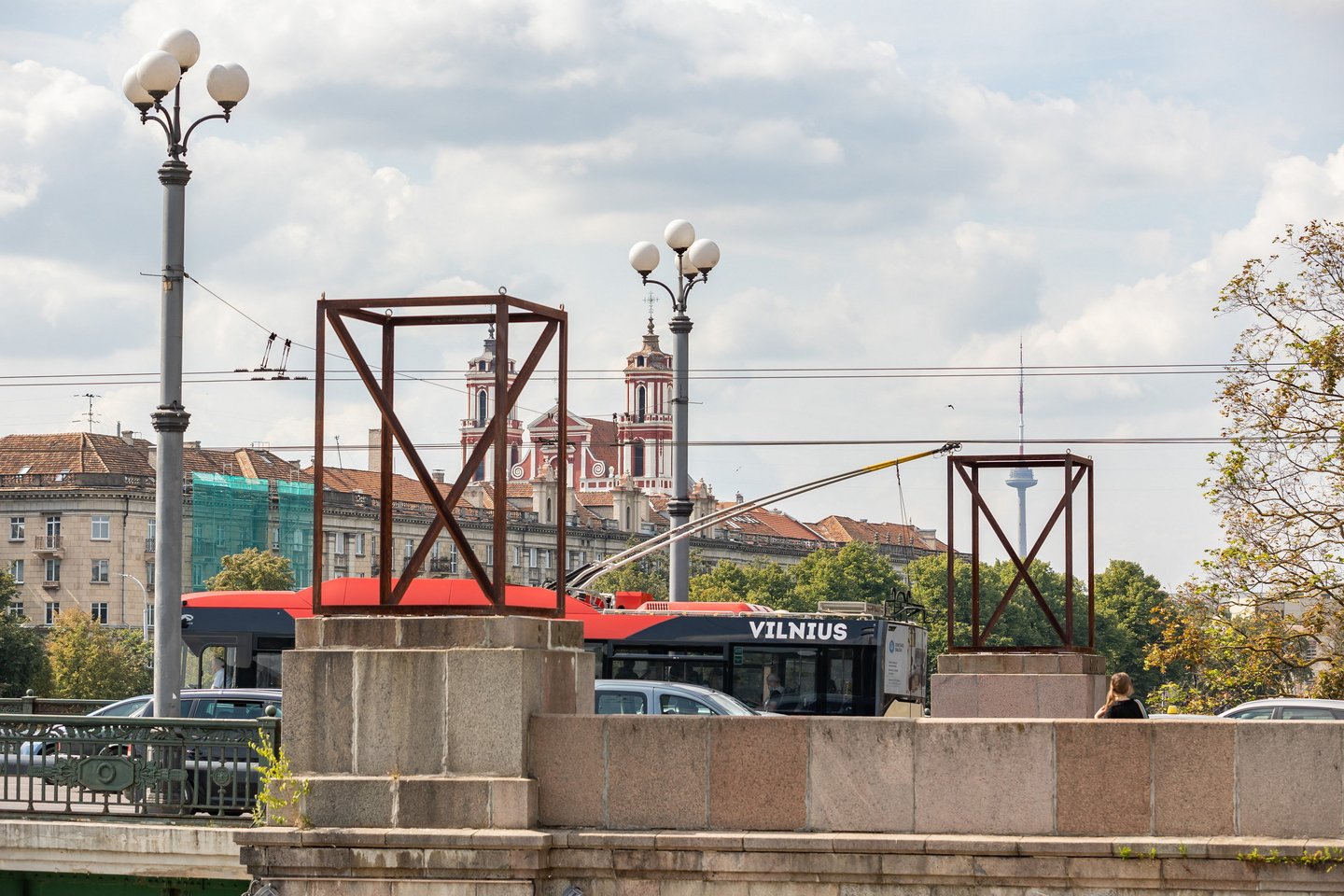 Šią savaitę prasidėjo Vilniuje esančio Žaliojo tilto atnaujinimo darbai.<br>S. Žiūros nuotr.