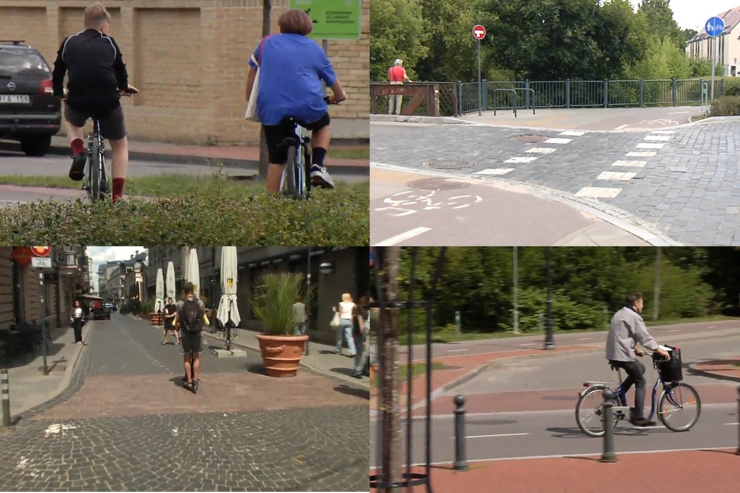 Vilniaus miesto gyventojai vis dažniau renkasi dviratį ar elektrinį paspirtuką kaip pagrindinę transporto priemonę.<br>lrytas.lt koliažas.