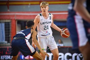 Dinamiško dueto vedama Lietuvos šešiolikmečių rinktinė Europos čempionato starte paguldė prancūzus