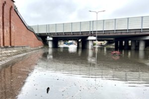 Klaipėdą skandino liūtis, fiksuotas stichinio lietaus kiekis