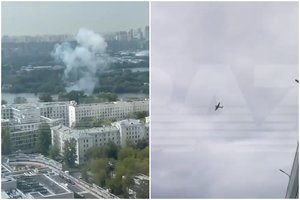 Maskvoje nugriaudėjo sprogimas: dėl galimos drono atakos uždaryta oro erdvė