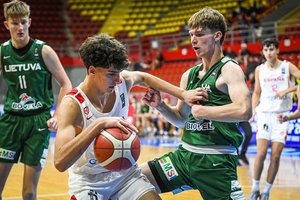 Rungtynių pabaigoje subyrėję Lietuvos šešiolikmečiai Europos čempionate kovos dėl bronzinių medalių