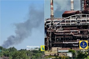 Ukrainos partizanai padegė Rusijos karinę bazę Mariupolyje