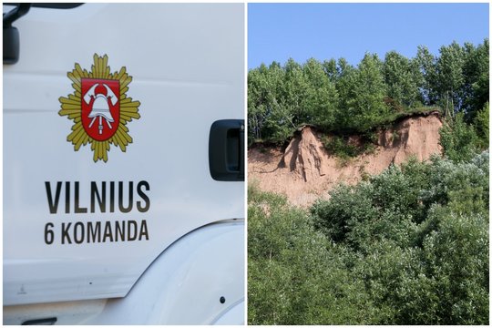 Vilniaus ugniagesiai gelbėjo nuo skardžio nukritusį berniuką