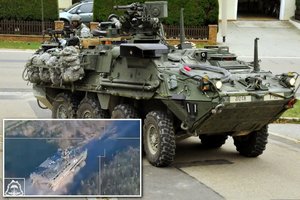 Ukrainos mūšio lauke pirmą kartą pastebėtas šis šarvuotis – jį atakos metu užfiksavo rusų dronas