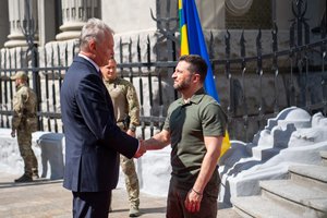 G. Nausėda Kijeve: Lietuva ir toliau rems Ukrainą, nes tai mūsų bendra kova už laisvę