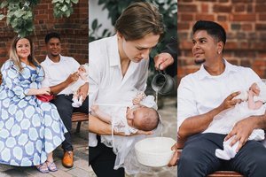 Bernardinų bažnyčioje atlikėja Raimonda Masiulytė su vyru Vimaliu Ramchurnu pakrikštijo savo pirmagimę