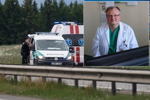 Policijoje – garsaus Kauno kardiologo apklausa: avariją girtas sukėlęs gydytojas baudžiamojoje byloje taps įtariamuoju