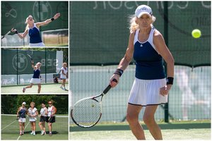 Tenisą žaidžianti garbaus amžiaus Čikagos lietuvė visus apstulbina pasakiusi, kiek jai metų