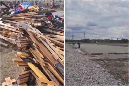 Pranešama, kad Rusijoje sunaikintos „Wagner“ samdinių kapinės. 