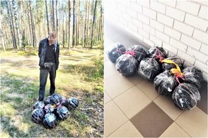 Lazdijų rajono gyventojas sučiuptas su kamuolio formos cigarečių ryšuliais