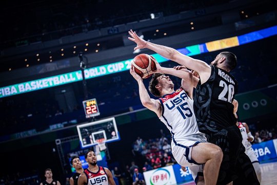  JAV krepšininkai pirmąjį pasaulio čempionato mačą žaidė prieš Naujosios Zelandijos rinktinę.