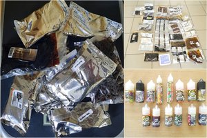 Muitinės pareigūnams įkliuvo rusė ir latvis: sučiupo su ant kūno priklijuotais tabako paketėliais, elektroninių cigarečių skysčiais