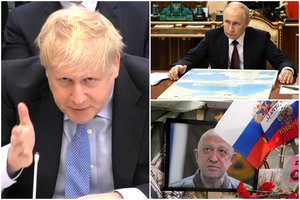 B. Johnsonas neturi dvejonių, kas atsakingas už J. Prigožino žūtį: „Dabar kaukė visiškai nukrito“