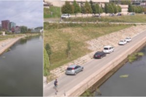 Neseniai sutvarkyta Neries pakrantė tapo stovėjimo aikštele