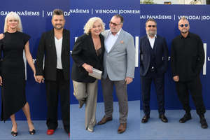 Išsipuošę žinomi žmonės rinkosi į LRT naujo sezono atidarymą Bokšto skvere