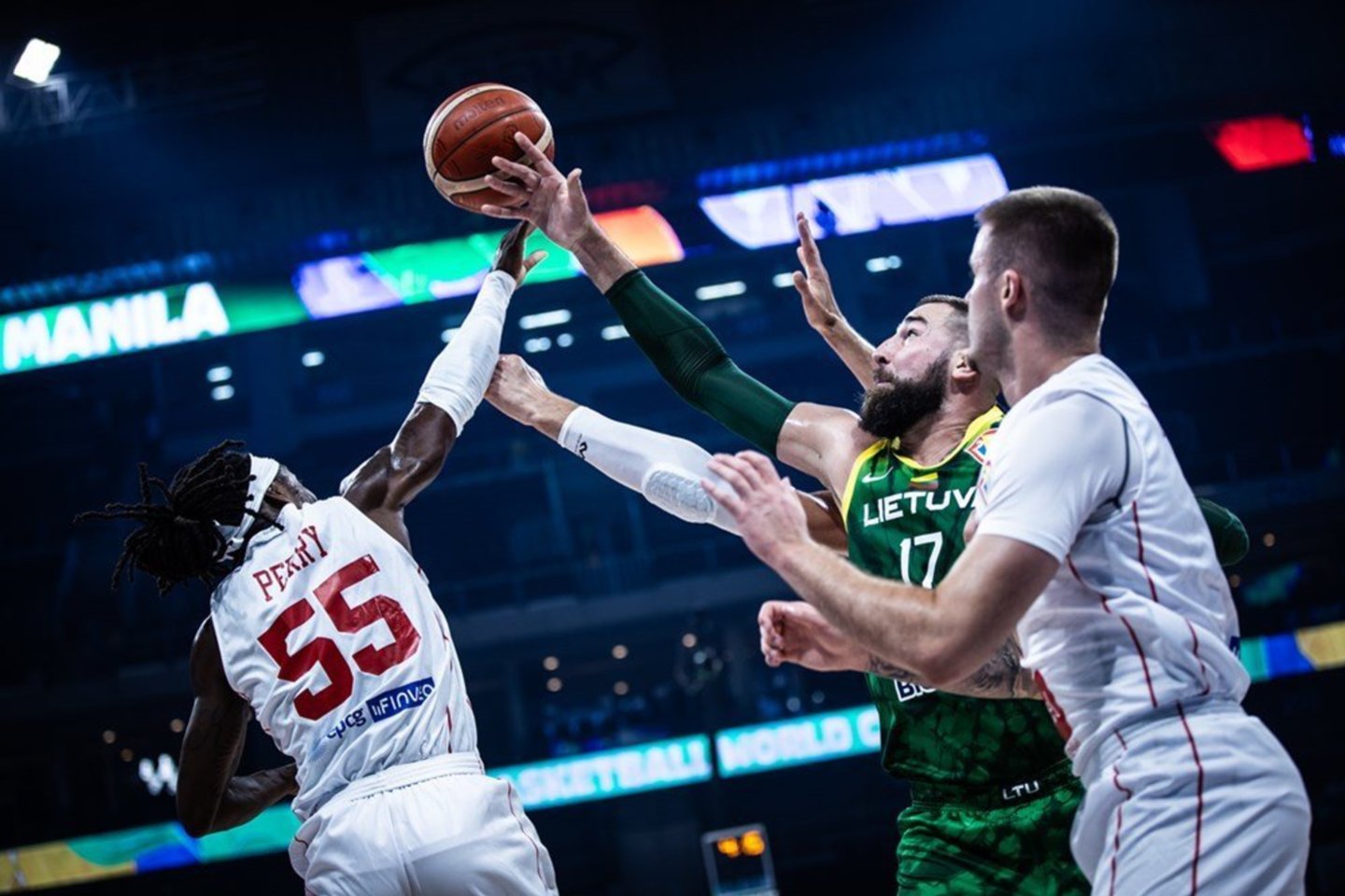 Lietuvos ir Juodkalnijos rinktinių mačas.<br>FIBA nuotr.