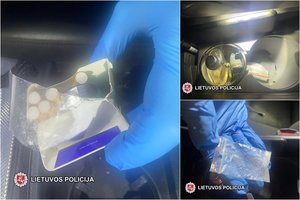 Šalčininkų rajone pareigūnai trijuose automobiliuose aptiko krūvą kvaišalų