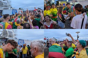 Maniloje – vietinius pribloškęs draugystės pliūpsnis: rinktinė atėjo pas sirgalius, po J. Valančiūno frazės – ovacijos