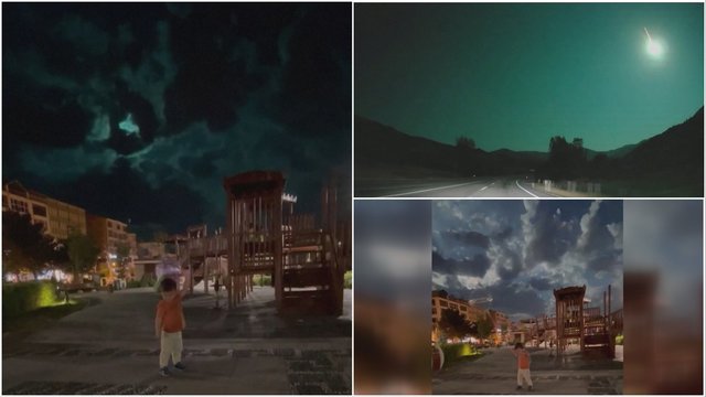 Turkijos padangę nušvietė meteoras: užfiksuota ryškiai žalia šviesa