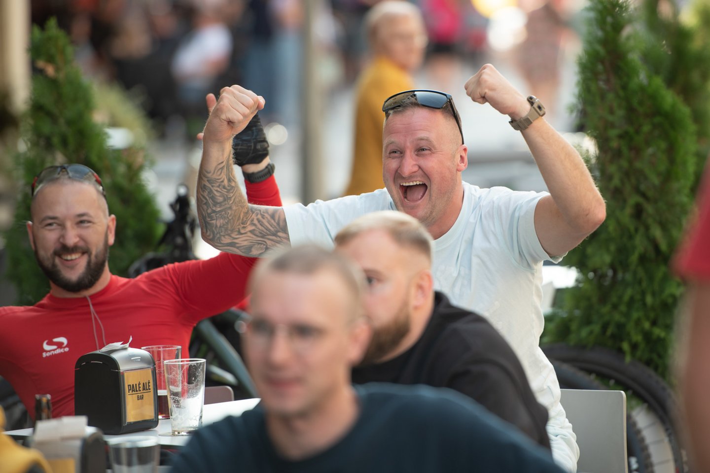 Lietuvos sirgalių emocijos Kaune.<br>R.Vilkelio nuotr.