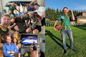 Po istorinės Lietuvos rinktinės pergalės – žvaigždžių reakcijos: vieni meldėsi, kiti – stebėjosi sirgaliais