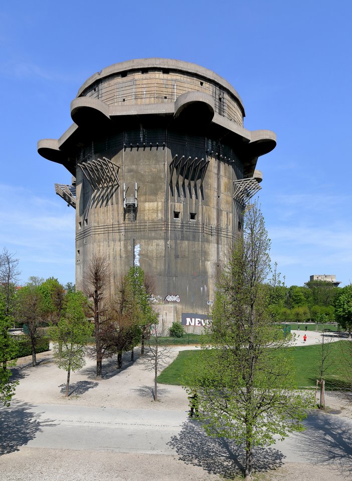 Nacių oro gynybos bokštas („G“) Vienoje.<br> Wikimedia commons