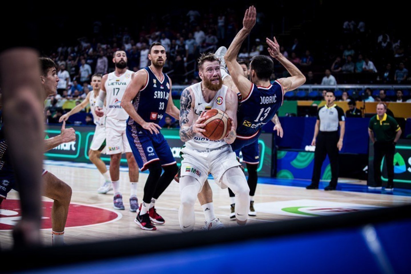 Lietuva prieš Serbiją.<br>FIBA nuotr.