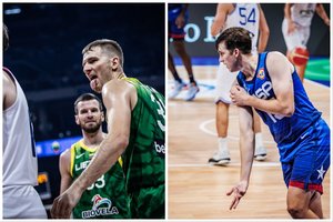 Po mačo su Lietuva – JAV žvaigždės A. Reaveso pokalbis su V. Kariniauskui užduotį davusiu broliu