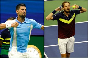 „US Open“ finale N. Džokovičiui iššūkį mes D. Medvedevas