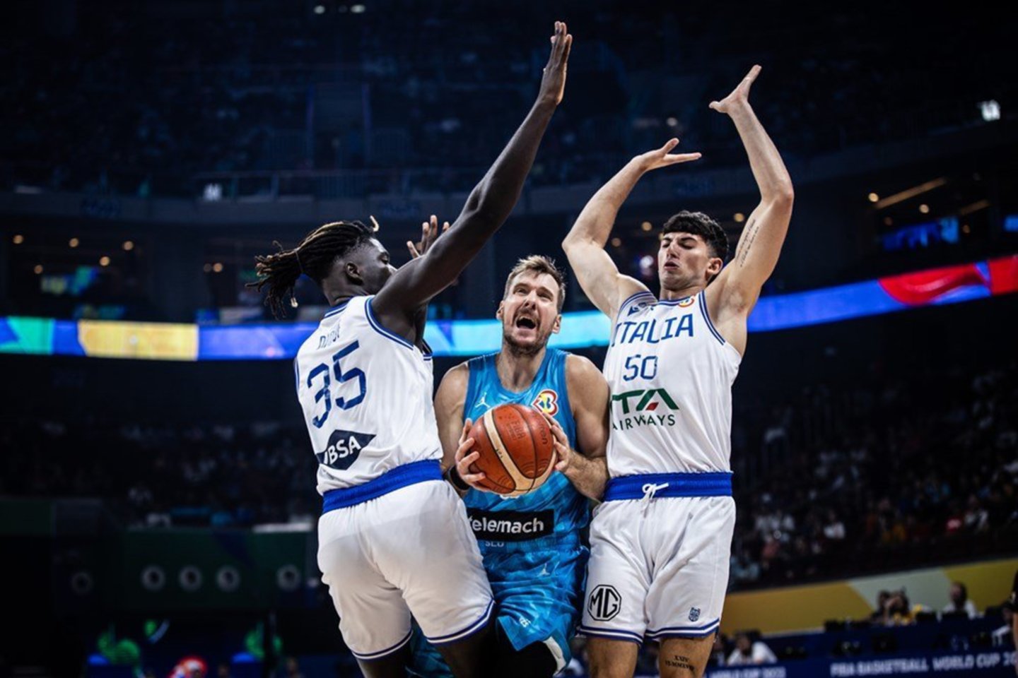 Italijos ir Slovėnijos rungtynės.<br>FIBA nuotr.