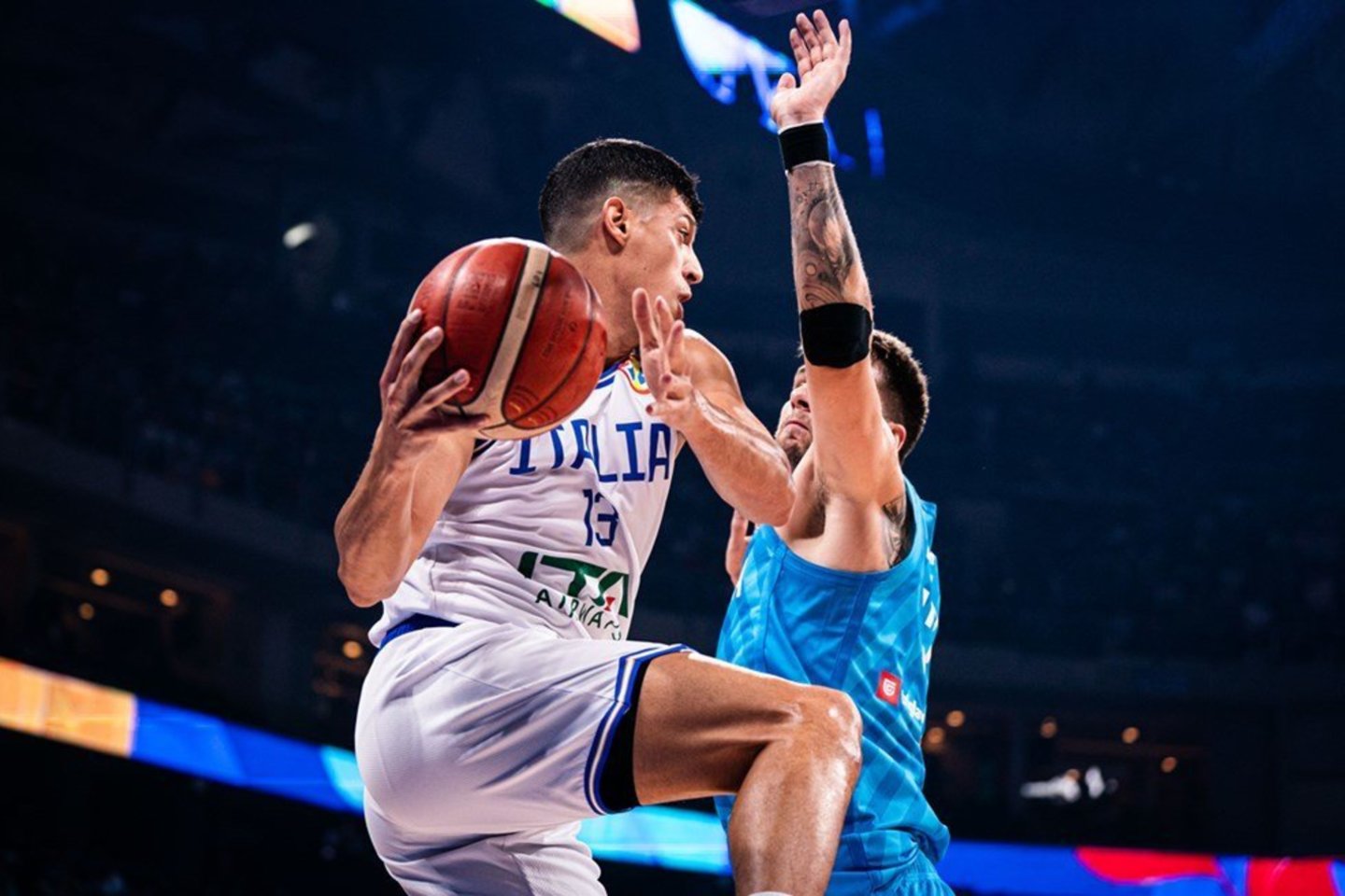 Italijos ir Slovėnijos rungtynės.<br>FIBA nuotr.