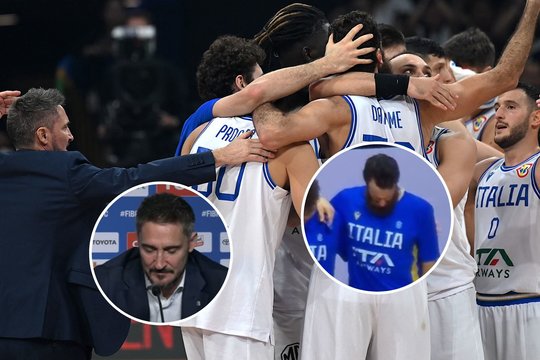 Italijos finiše – byrančios ašaros: legenda verkė per himną, treneris graudinosi per konferenciją