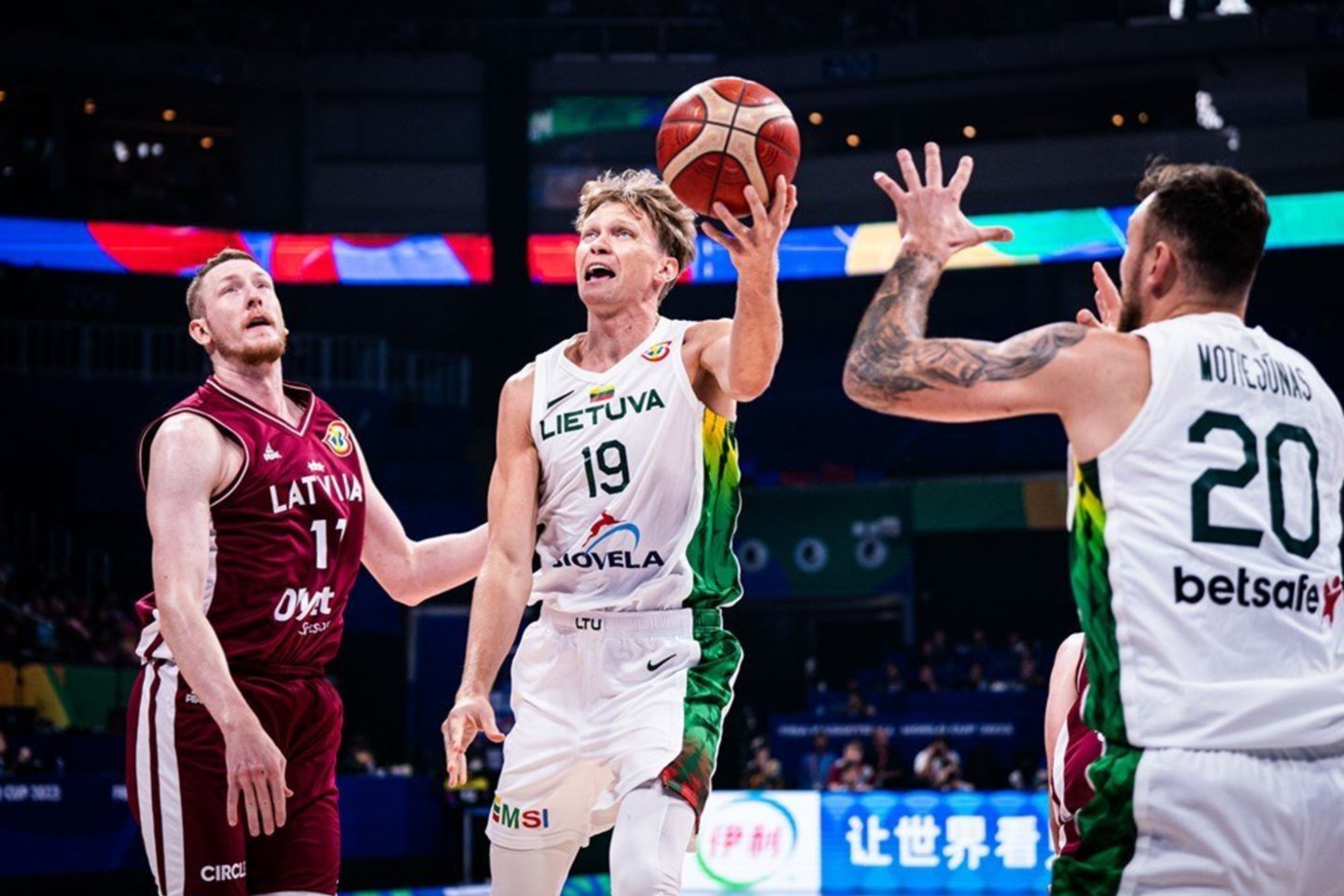 Lietuva prieš Latviją.<br>FIBA nuotr.