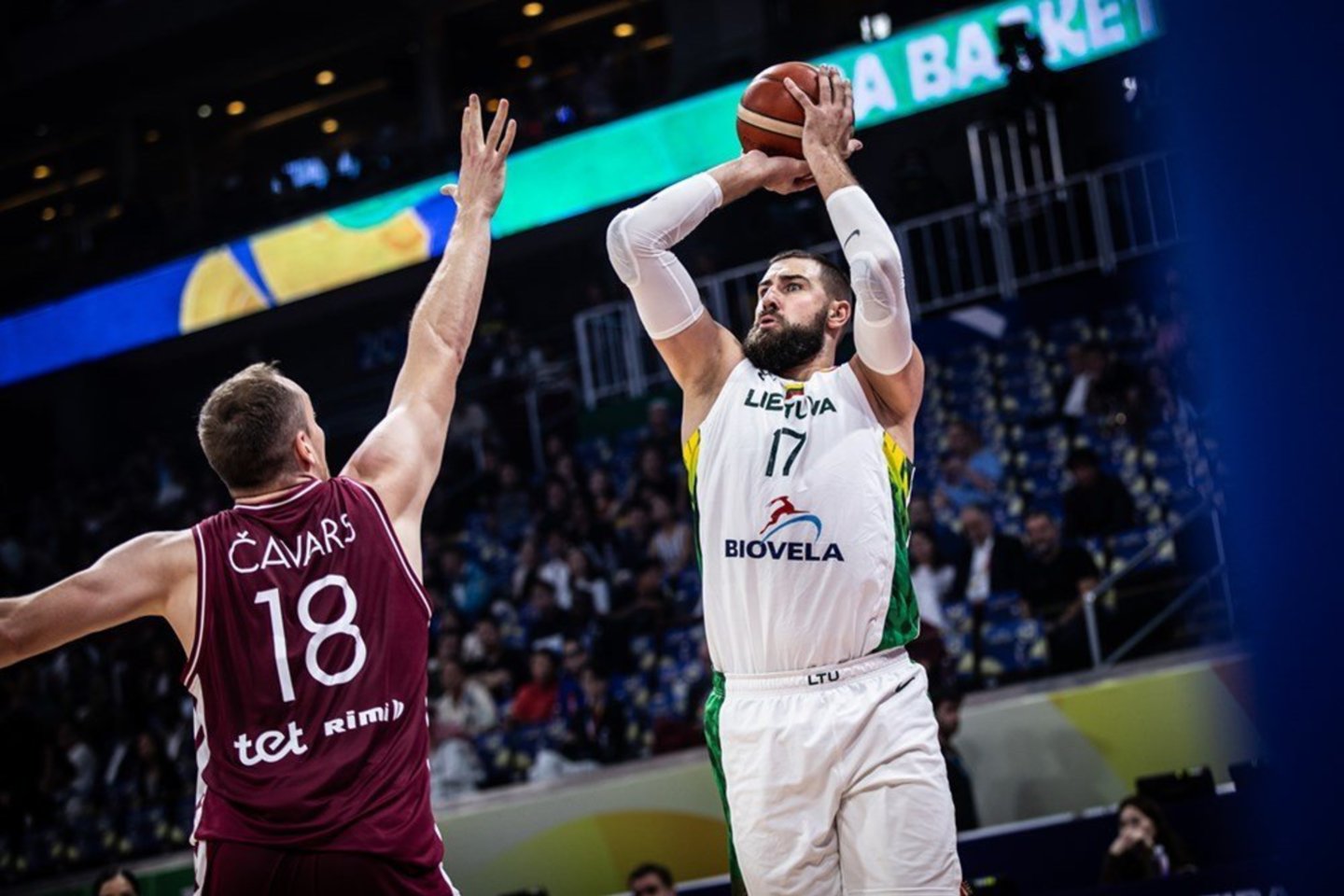 Lietuva prieš Latviją.<br>FIBA nuotr.