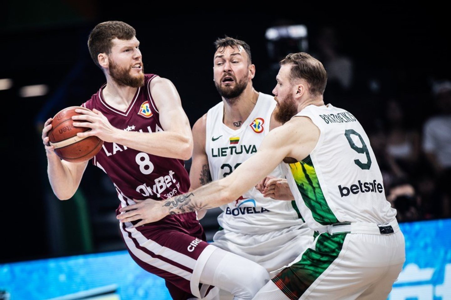 Lietuva prieš Latviją.<br>FIBA nuotr.