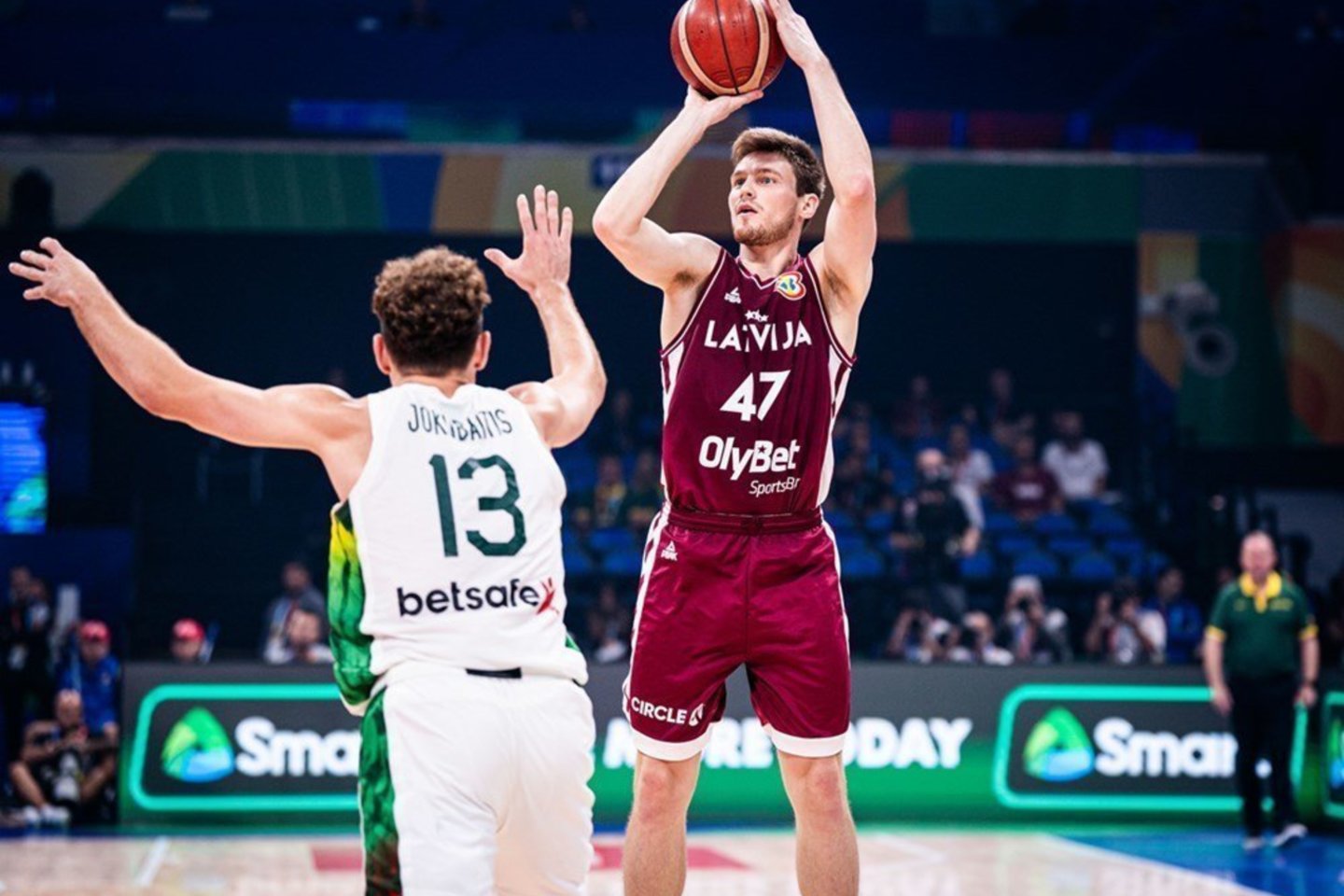 Lietuva prieš Latviją.<br>FIBA nuotr.
