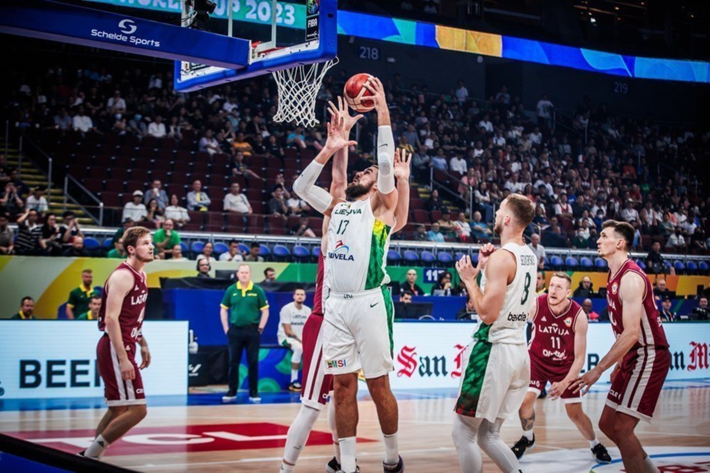 Lietuva prieš Latviją.<br>FIBA nuotr.