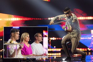 „Lietuvos talentų“ premjeroje teisėjus sužavėjo elektriniu smuiku grojantis kolumbietis