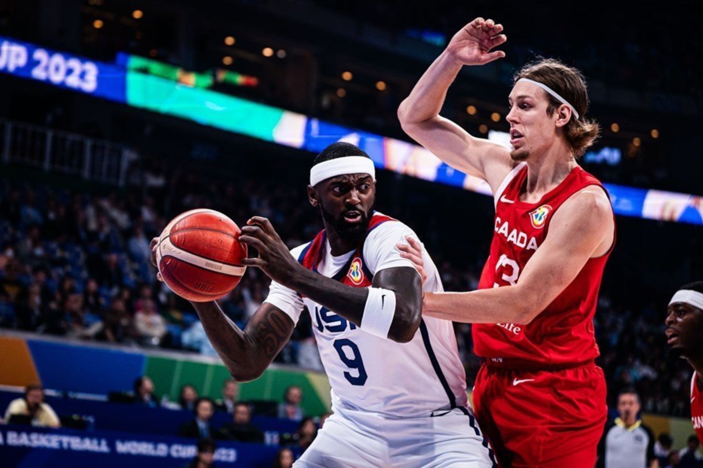 JAV ir Kanados rinktinių rungtynės.<br>FIBA nuotr.
