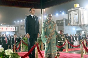Prancūzijos prezidentas E. Macronas lankosi Bangladeše